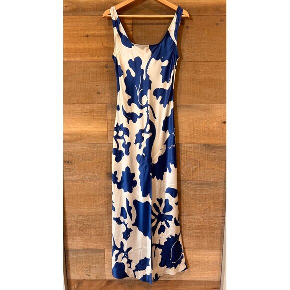 NEW SIR THE LABEL  Blue silk Esme Maxi Dress SIZE 2/ M - Picture 5 of 12